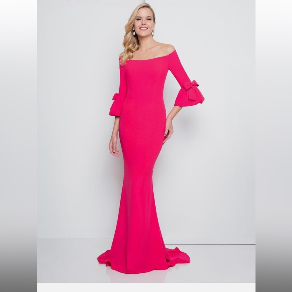 Elegant Pink Off-Shoulder Gown